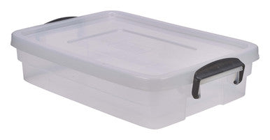 Storage Box 20L W/ Clip Handles 4 Pack