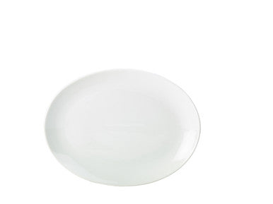 Genware Porcelain Oval Plate 25.4cm/10" 6 Pack