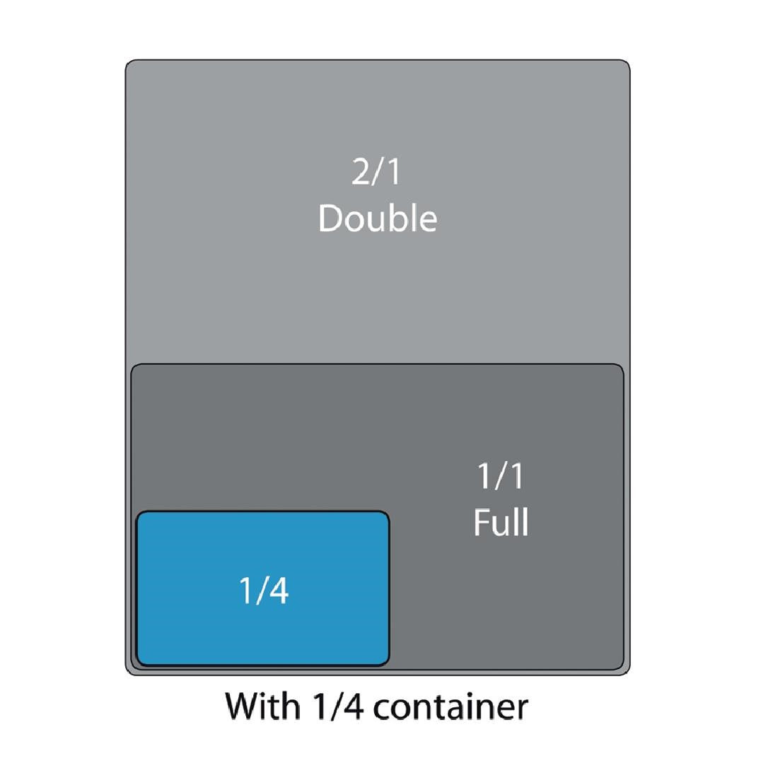 Vogue Polycarbonate 1/4 Gastronorm Container 150mm Clear U238