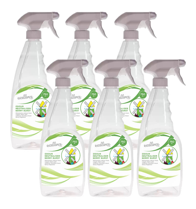 Excellence Odour Neutraliser Berry Burst 750ml Ready To Use Trigger Bottles