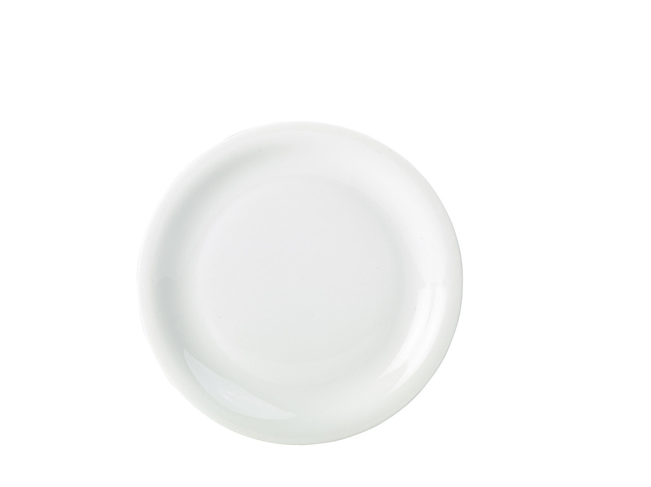 Genware Porcelain Narrow Rim Plate 26cm/10.25" 6 Pack