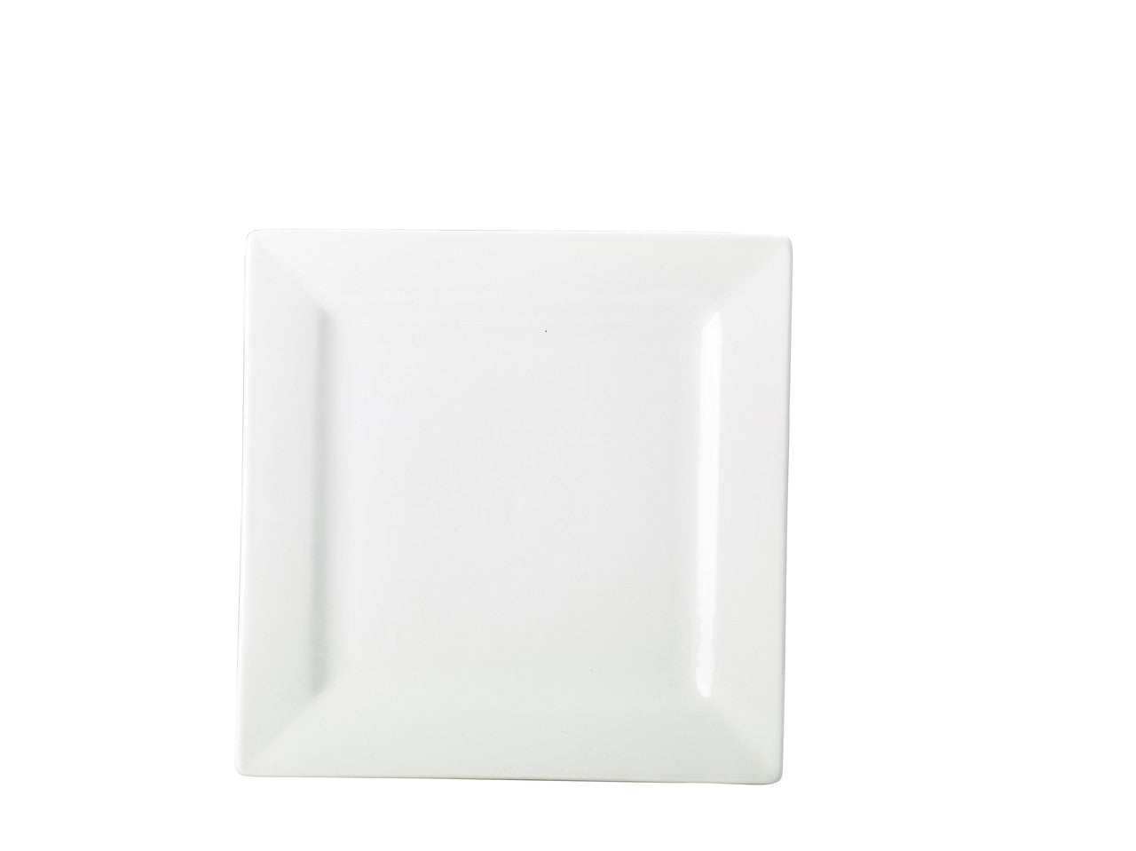 Genware Porcelain Square Plate 21cm/8.25" 6 Pack