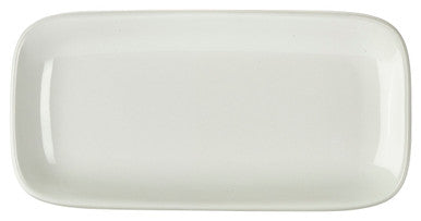 Genware Porcelain Rounded Rectangular Plate 24.5 x 12.5cm/9.75 x 5" 6 Pack