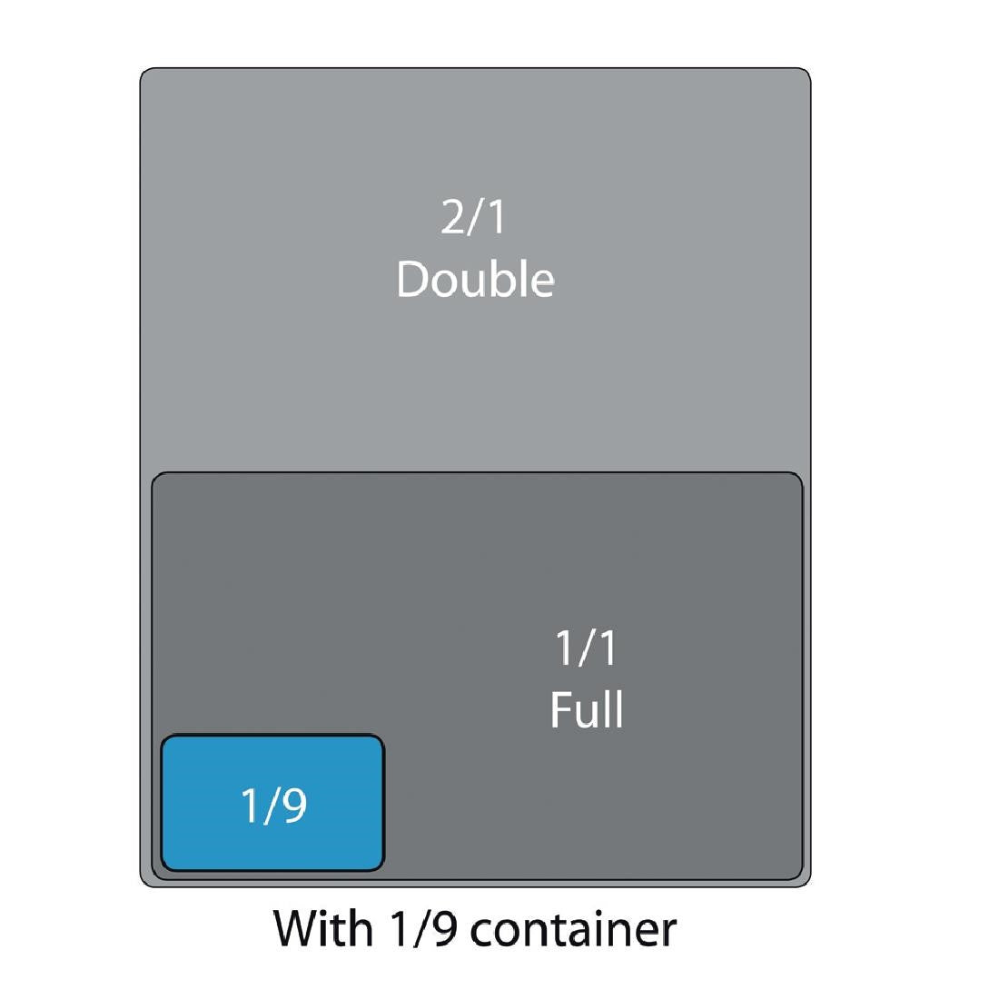 Vogue Polycarbonate 1/9 Gastronorm Container 100mm Clear U243