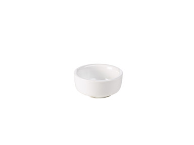 Genware Porcelain Butter Pat 6.5cm/2.5" 12 Pack