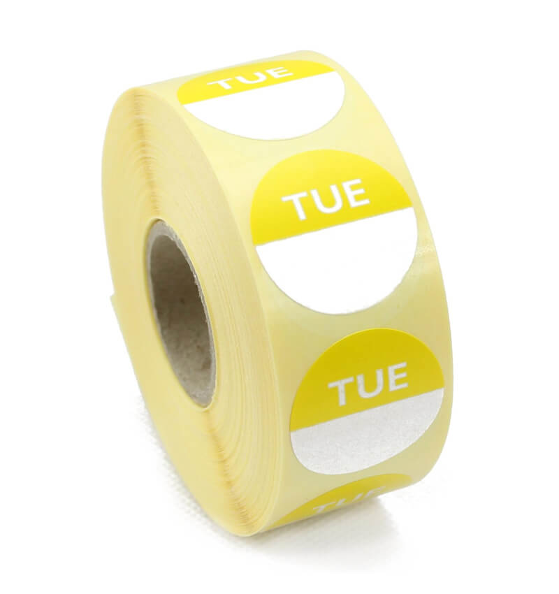 Day Dot Food Labels 1000 Pack