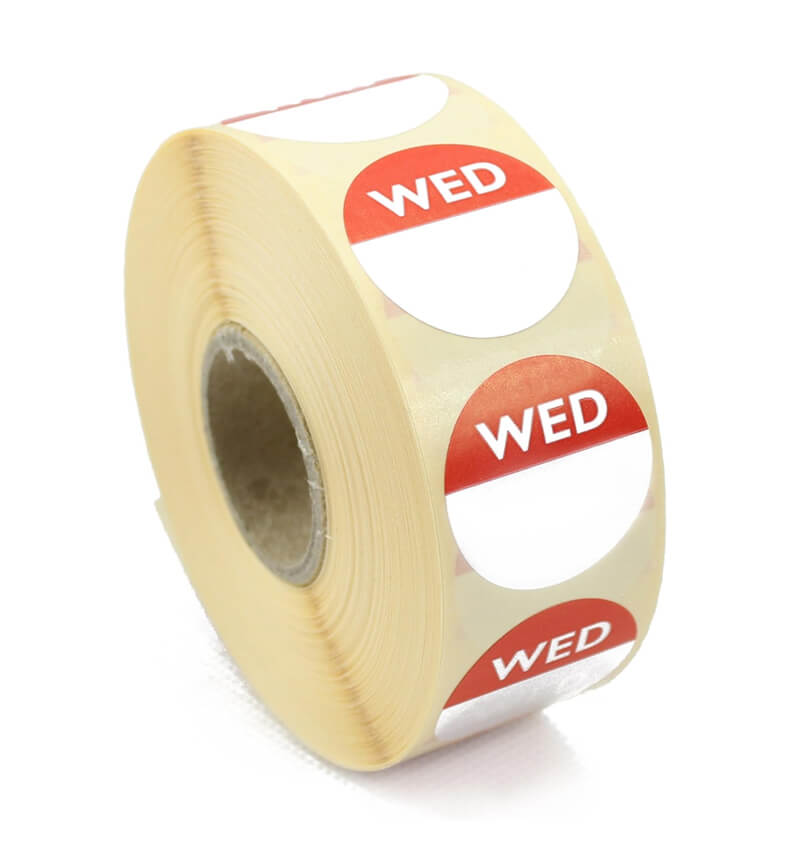 Day Dot Food Labels 1000 Pack