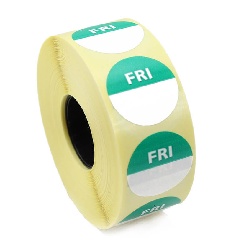 Day Dot Food Labels 1000 Pack