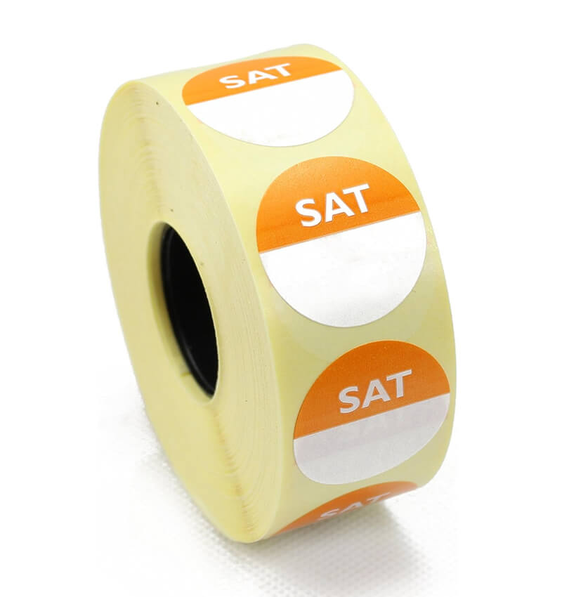 Day Dot Food Labels 1000 Pack