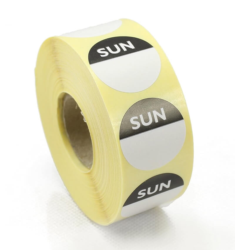 Day Dot Food Labels 1000 Pack