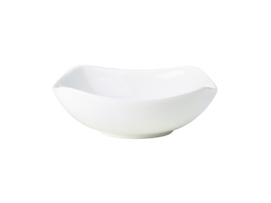 Genware Porcelain Rounded Square Bowl 20cm/7.75" 6 Pack