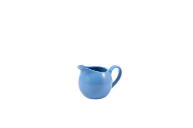 Genware Porcelain Blue Jug 14cl/5oz 6 Pack