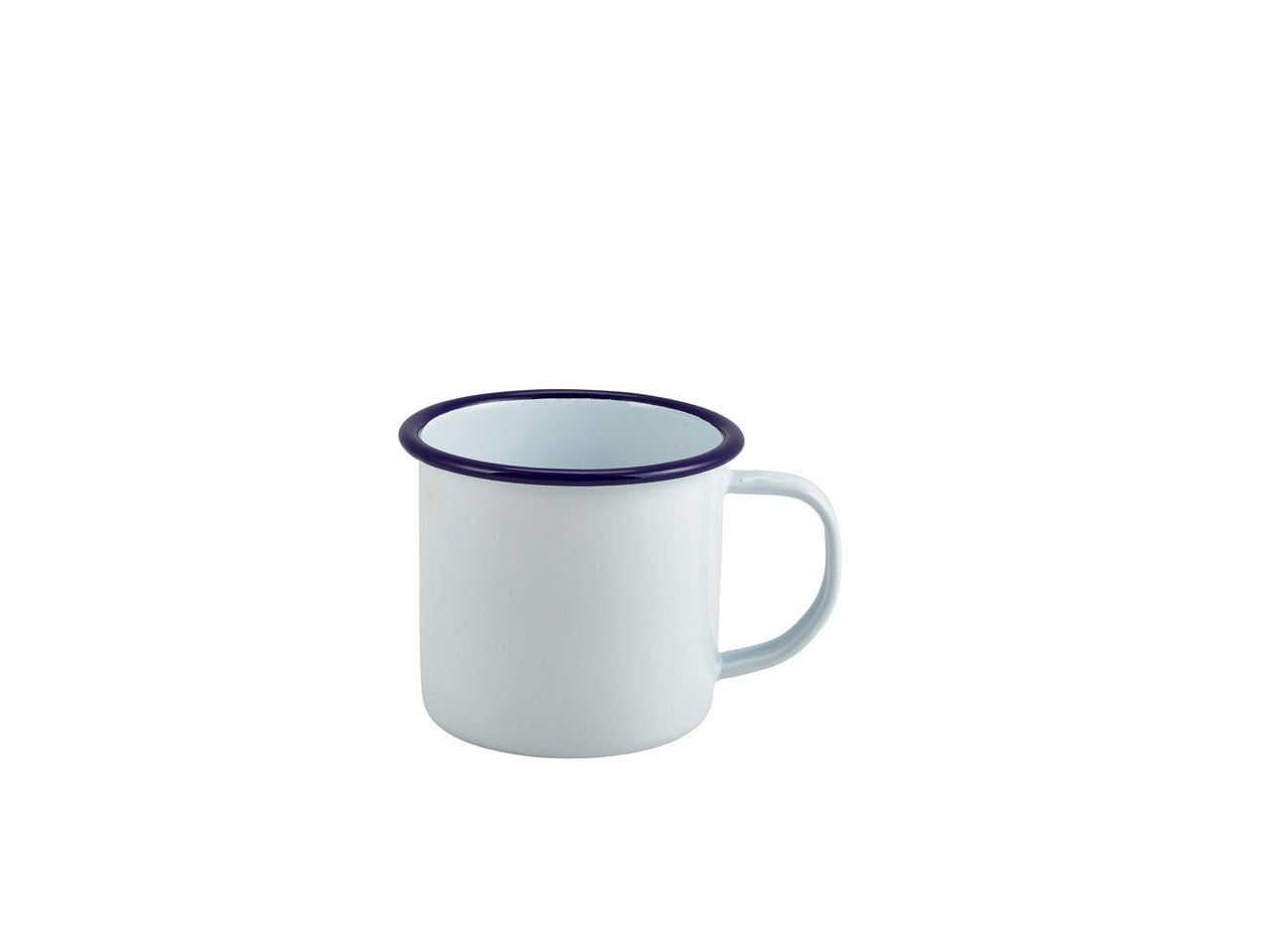 Enamel Mug White with Blue Rim 36cl/12.5oz