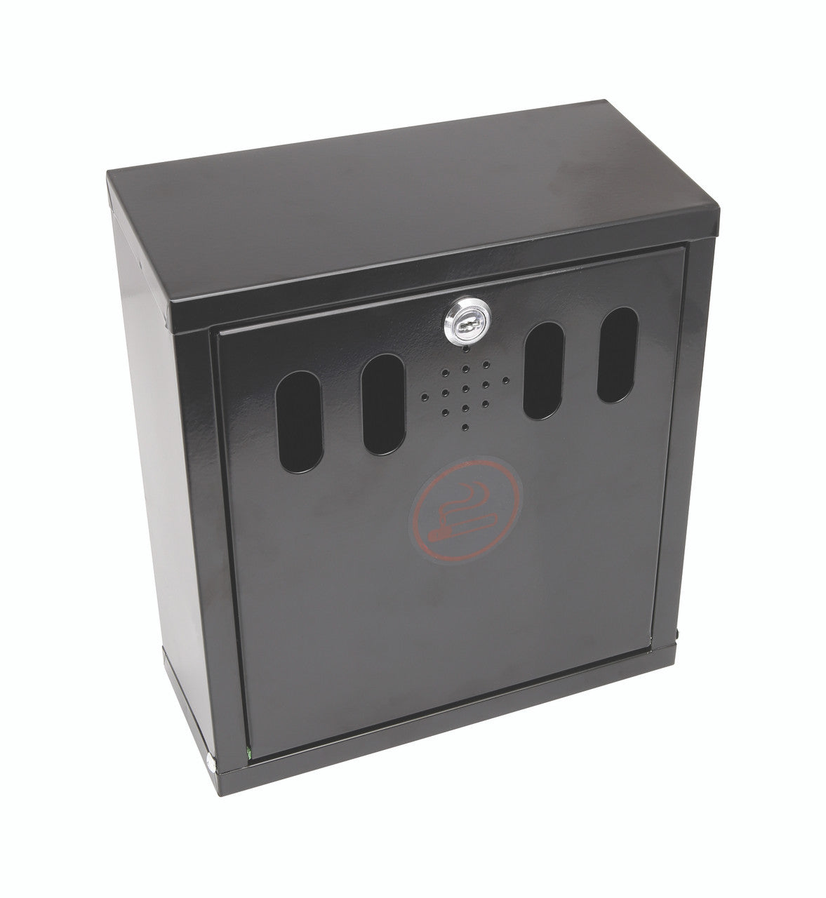Genware Black Wall-Mounted Outdoor Ashtray