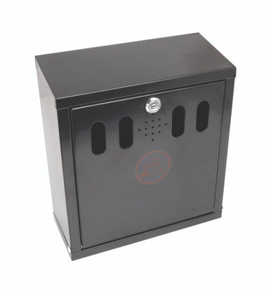 Genware Black Wall-Mounted Outdoor Ashtray