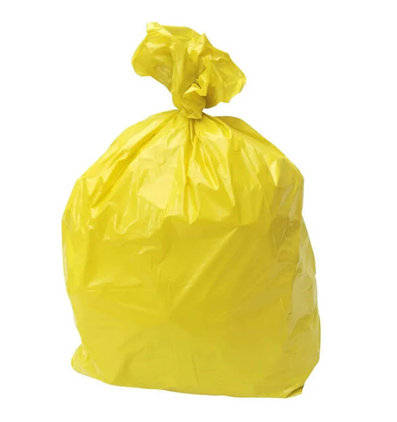 Medium Duty Yellow Refuse Sack rolled out