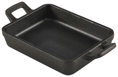 Mini Cast Iron Rectangular Dish 14x11x3cm 6 Pack