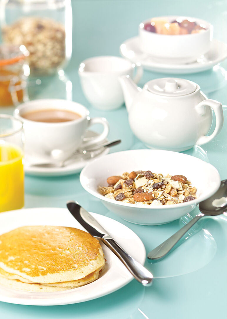 Pure White Wide Rim Plate