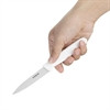 A hand holding Hygiplass Paring Knife White colour 3 inch.