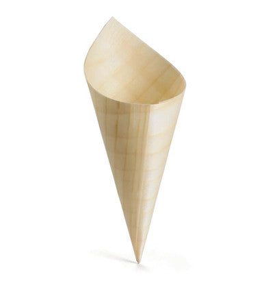 Disposable Bamboo Serving Cone Large 7 x 18cm