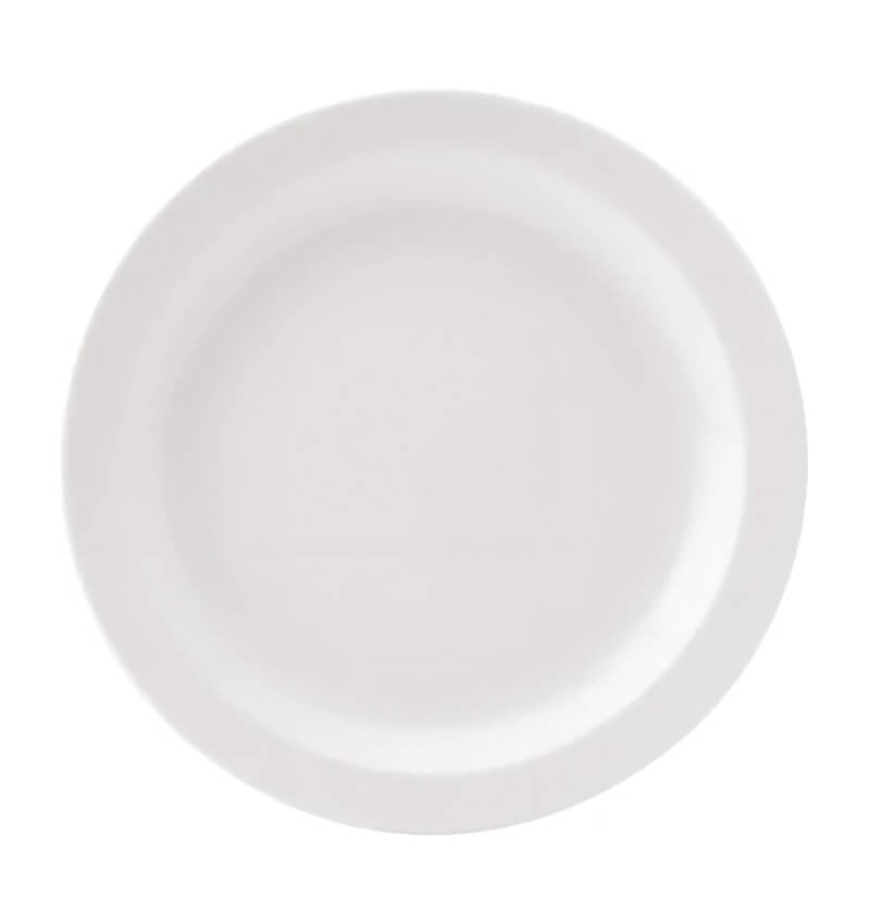 Utopia Pure White Narrow Rim Plate 10"