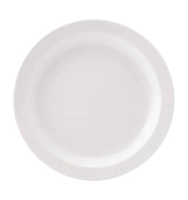 6 Pack Utopia Pure White Narrow Rim Plate 10" 25.5cm