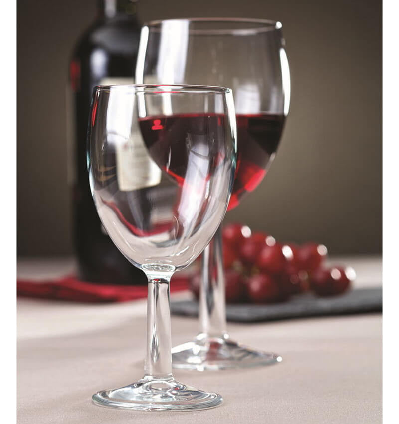 Utopia Saxon Goblet 9oz (26cl) Lined At 175ml CA 48 Pack in use