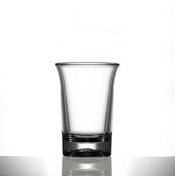 BBP Elite Premium Shot Glass Polycarbonate 0.8oz/25ml Lined CE 24 Pack CM593
