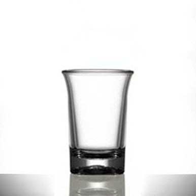 BBP Elite Premium Shot Glass Polycarbonate 0.8oz/25ml Lined CE 24 Pack CM593