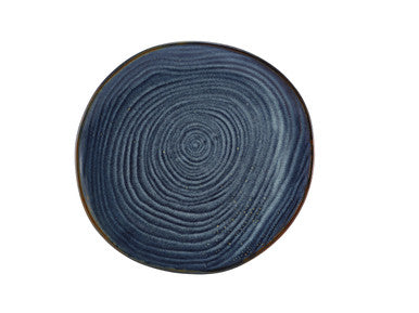Terra Porcelain Aqua Blue Organic Plate 28.5cm 6 Pack