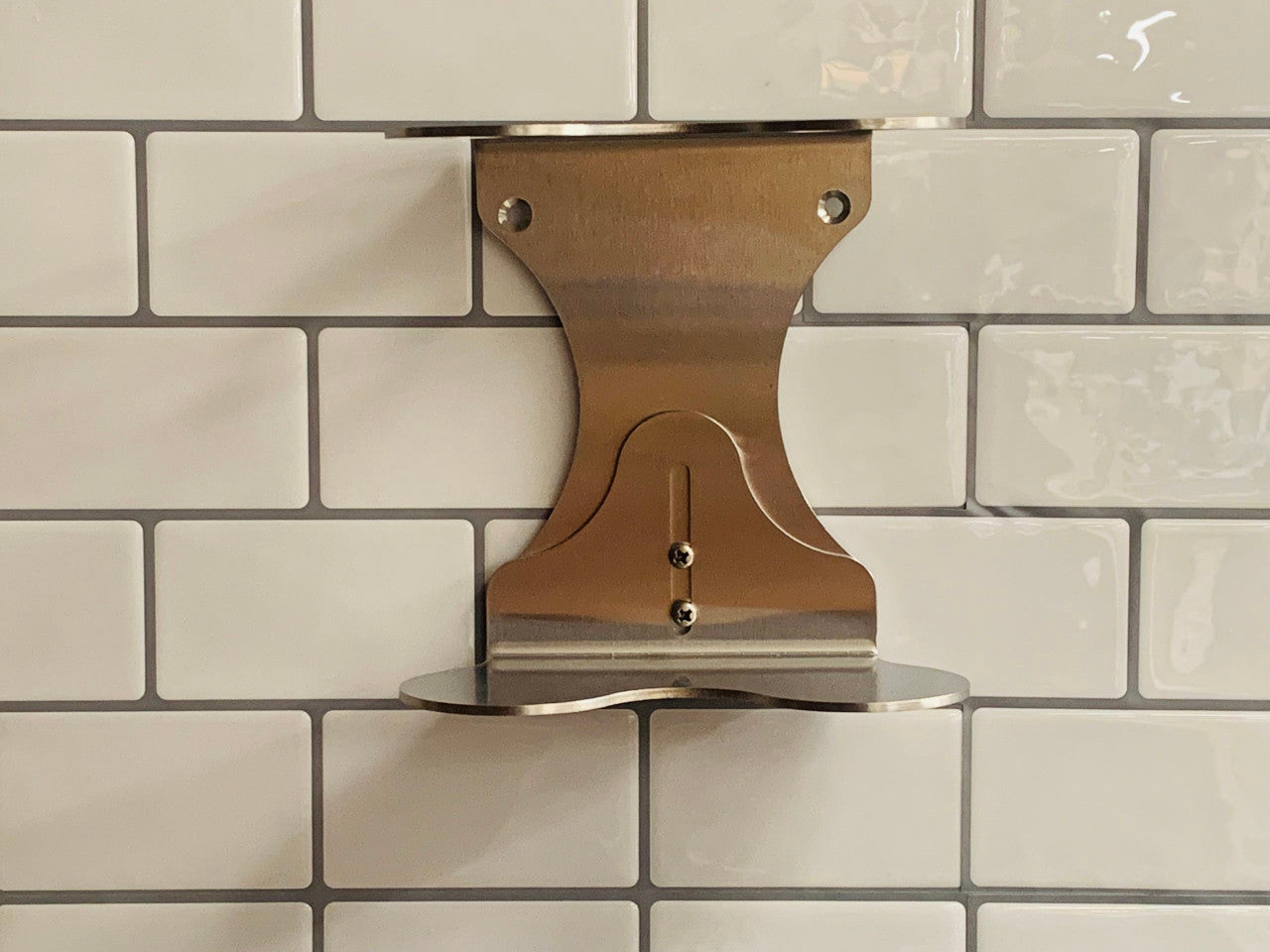 Stainless Steel Double Wall Bracket for Ebony Pump Bottles