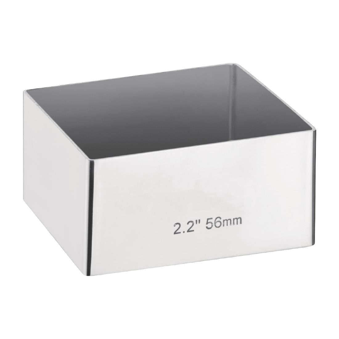 Side top view of Square Mini Gateaux Mould 60 x 60mm.
