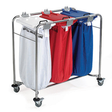 Medi Cart 3 Bag Stainless Steel Laundry Trolley