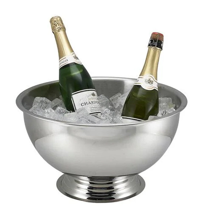 Genware S/St. Champagne Bowl 38cm With Bottles