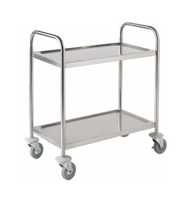 Fully Welded S/St. Trolley - 2 Shelves
