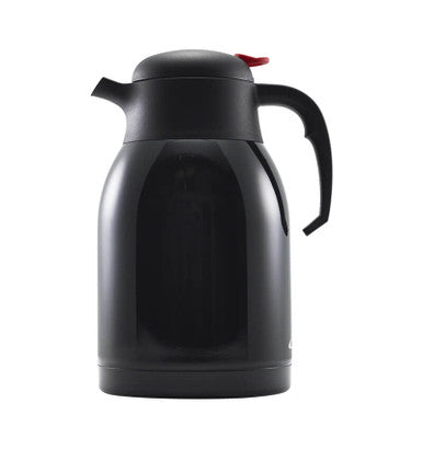 Black St/St Vacuum Push Button Jug 2L