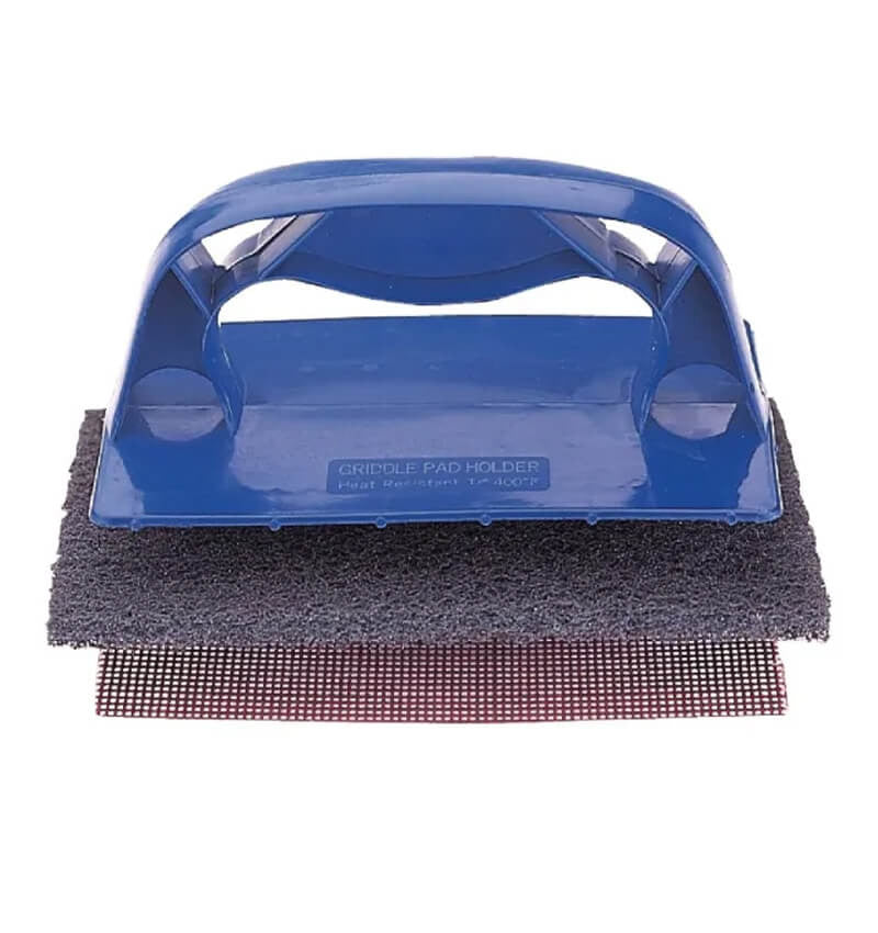 Full shot of Griddle Pads 10 Pack with Griddle Pad Holder.