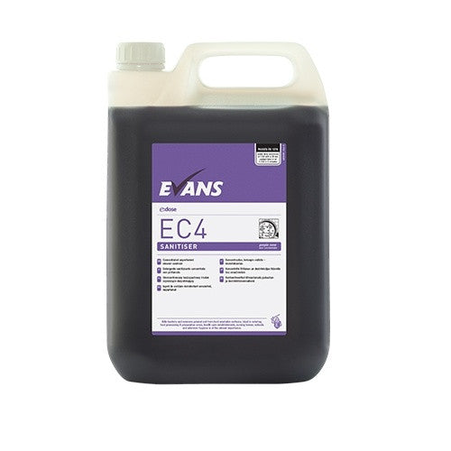 Evans E Dose EC4 Unperfumed Cleaner Sanitiser 5Ltr