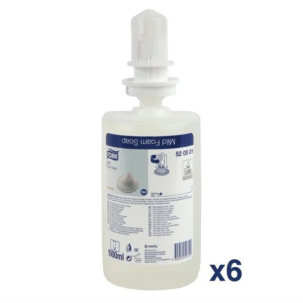Tork Perfumed Mild Foam Soap 520501 1Ltr 6 Pack