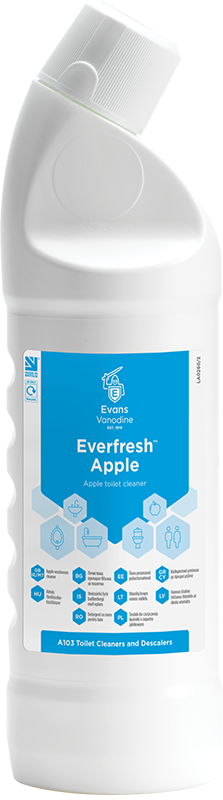 Evans Everfresh Apple Toilet and Washroom Cleaner 1Ltr