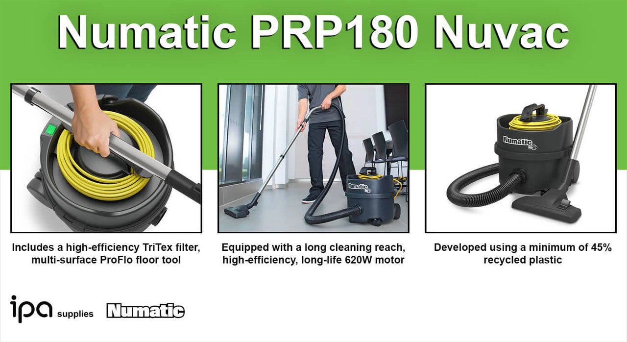 Numatic PRP180 Nuvac Hoover key features