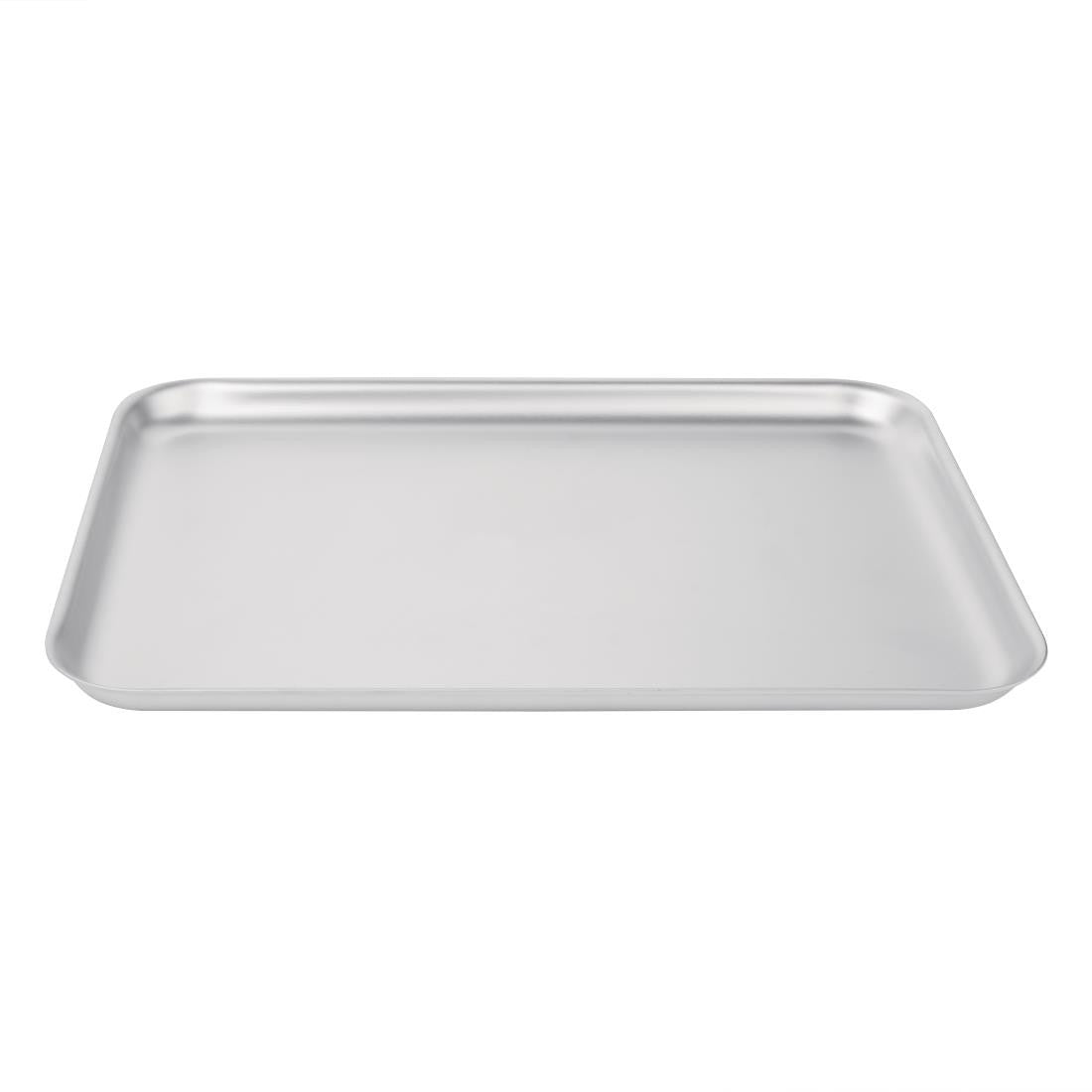 Side top view of Vogue Aluminium Baking Tray 370 x 265mm.