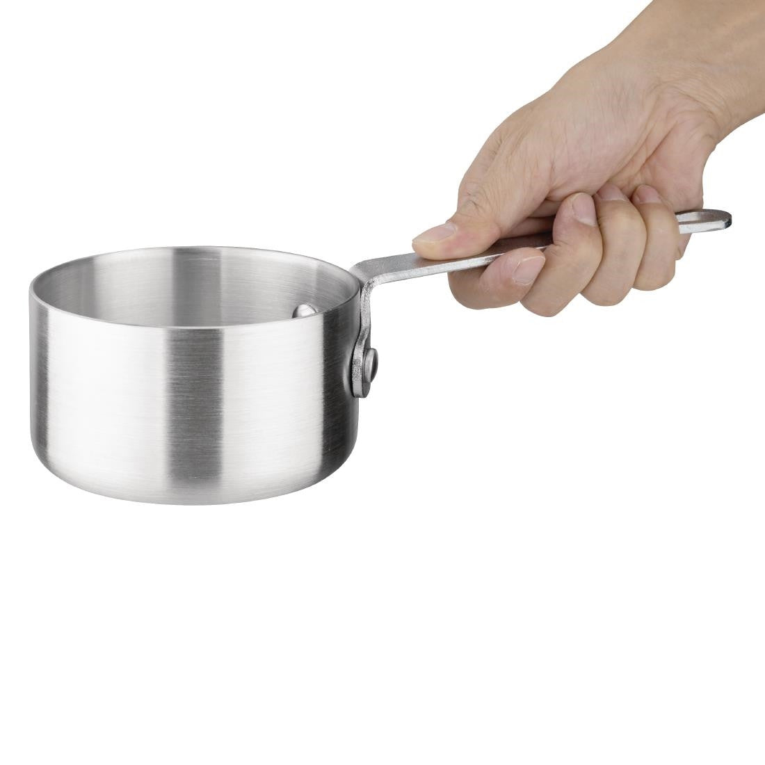 Vogue Aluminium Saucepan 0.7Ltr in hand.