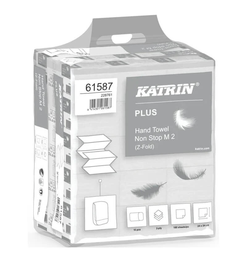 Katrin Plus 61587 2 Ply Z Fold Wide Hand Towels