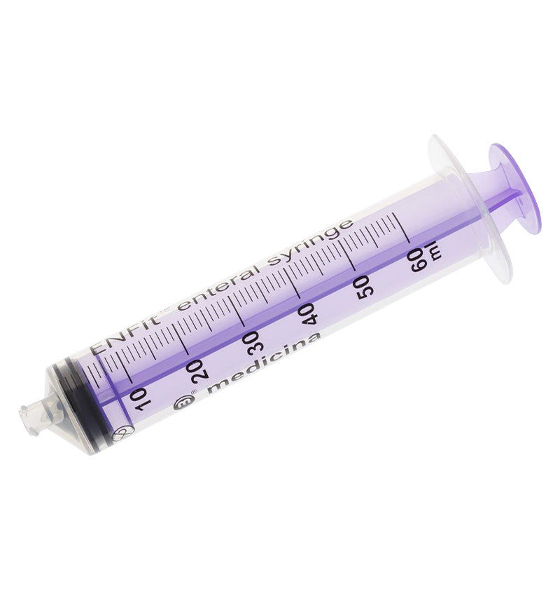 ENFit Enteral Single Use Syringe 60ml 60 Pack