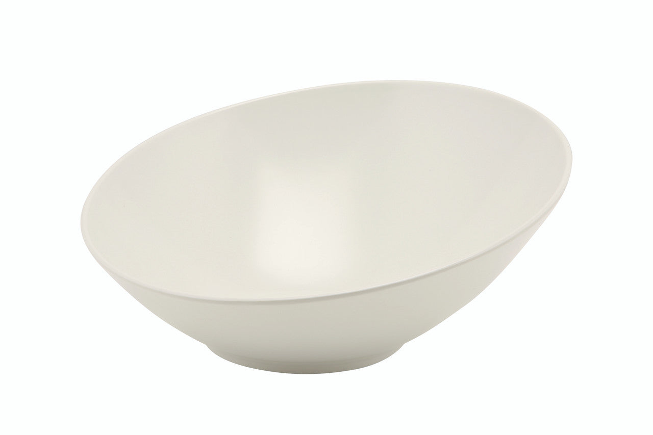 White Melamine Slanted Buffet Bowl 21 x 20 x 10cm