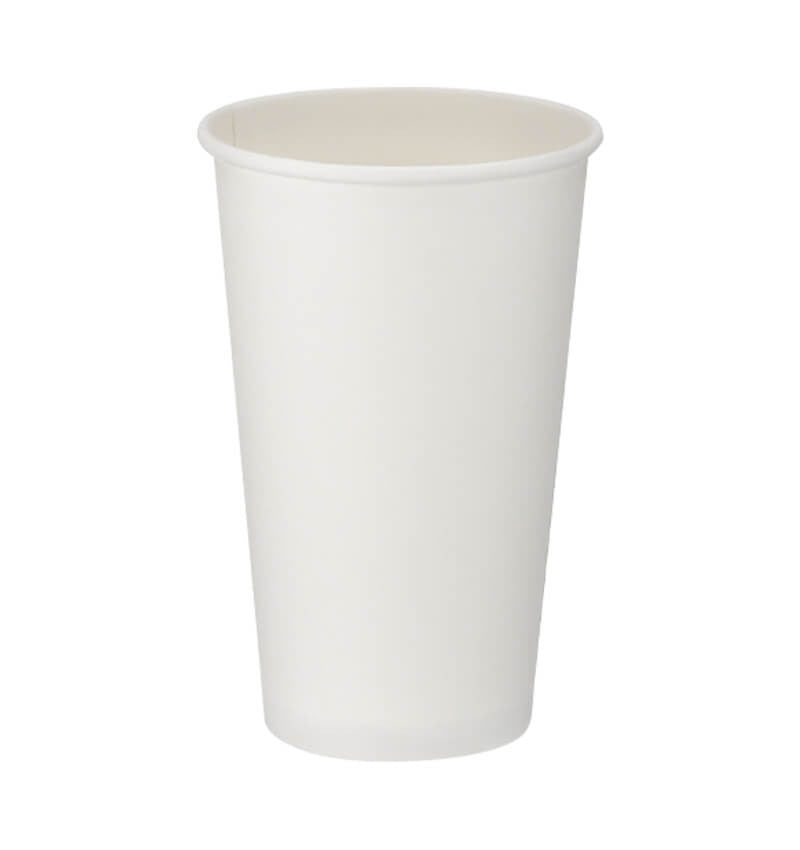 Full shot of 16 oz SIngle Wall Coffee Cup White.