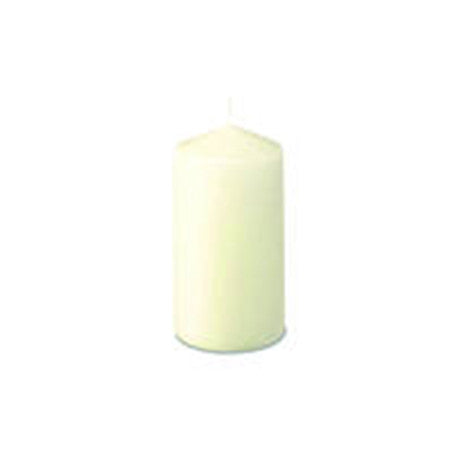 Full shot of 180mm Ivory Pillar Candles.