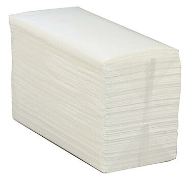 Poppies White Napkins 2ply 8 Fold White 300cm 16 x 125