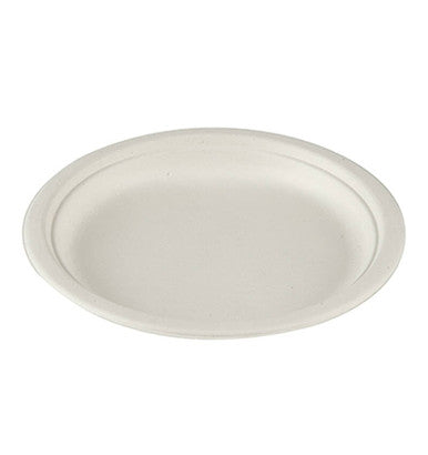 Compostable Bagasse Plates Round 9 Inches 500 Pack